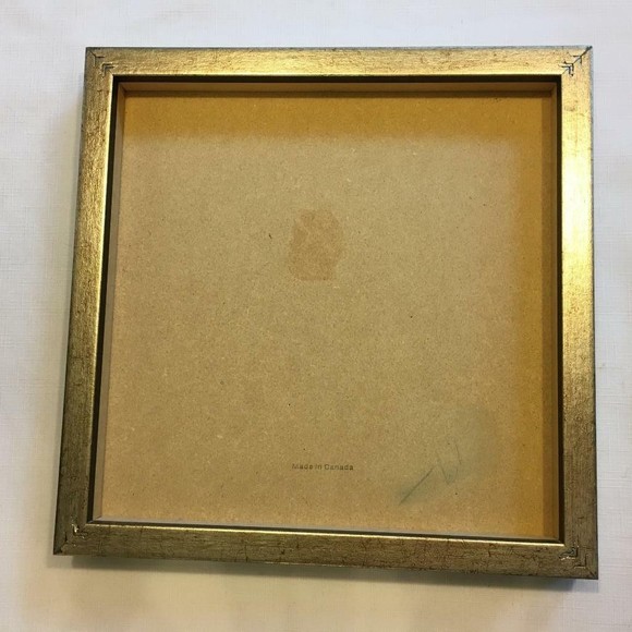 Gold Foil Wood Framed Floral Still Life Print 12" x 12" Lily Tulip Set of 2 - Picture 7 of 12